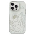For iPhone 15 Pro Max 2 in 1 Aurora Electroplating Frame Phone Case(Sunrise White)