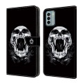 For Nokia G22 Crystal Painted Leather Phone case(Skull)