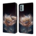 For Nokia G22 Crystal Painted Leather Phone case(Peony)
