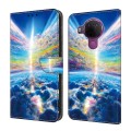 For Nokia 3.4/5.4 Crystal Painted Leather Phone case(Colorful Sky)