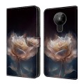 For Nokia 5.3 Crystal Painted Leather Phone case(Peony)