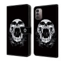 For Nokia G21/G11 Crystal Painted Leather Phone case(Skull)