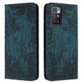 For Xiaomi Redmi 10 / 10 Prime Retro Elephant Embossed Leather Phone Case(Green)