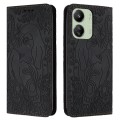 For Xiaomi Redmi 13C 4G / 5G Retro Elephant Embossed Leather Phone Case(Black)