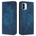 For Xiaomi Redmi A1 Retro Elephant Embossed Leather Phone Case(Blue)