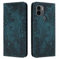 For Xiaomi Redmi A1+ Retro Elephant Embossed Leather Phone Case(Green)