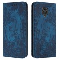 For Xiaomi Redmi Note 9 Pro / Note 9 Pro Max Retro Elephant Embossed Leather Phone Case(Blue)