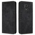 For Xiaomi Redmi Note 9 Pro / Note 9 Pro Max Retro Elephant Embossed Leather Phone Case(Black)