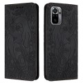 For Xiaomi Redmi Note 10 / Note 10S 4G Retro Elephant Embossed Leather Phone Case(Black)