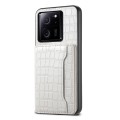 For Xiaomi Redmi K60 Ultra/13T/13T Pro Crocodile Texture Card Bag Design Full Coverage Phone Case(Wh