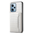 For Xiaomi Redmi Note 12 Pro 4G Crocodile Texture Card Bag Design Full Coverage Phone Case(White)