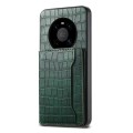 For Huawei Mate 40 Crocodile Texture Card Bag Design Full Coverage Phone Case(Green)