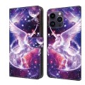For iPhone 14 Pro Max Crystal Painted Leather Phone case(Unicorn)