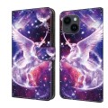 For iPhone 12/12 Pro Crystal Painted Leather Phone case(Unicorn)