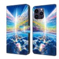 For iPhone 11 Pro Max Crystal Painted Leather Phone case(Colorful Sky)