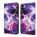 For iPhone XR Crystal Painted Leather Phone case(Unicorn)