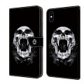 For iPhone XR Crystal Painted Leather Phone case(Skull)