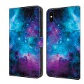 For iPhone XR Crystal Painted Leather Phone case(Starry Sky)