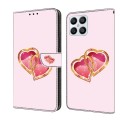 For Honor X8 4G Crystal Painted Leather Phone case(Love Peach)
