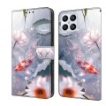 For Honor X8 4G Crystal Painted Leather Phone case(Koi)