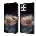 For Honor X8 4G Crystal Painted Leather Phone case(Peony)