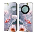 For Honor Magic5 Lite/X40 Crystal Painted Leather Phone case(Koi)