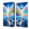 For Honor 9 Lite Crystal Painted Leather Phone case(Colorful Sky)