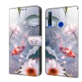 For Honor 20 lite/10 Lite Crystal Painted Leather Phone case(Koi)