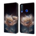 For Honor 20 lite/10 Lite Crystal Painted Leather Phone case(Peony)