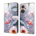 For Honor 50 Pro Crystal Painted Leather Phone case(Koi)