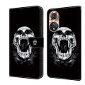 For Honor 50 Pro Crystal Painted Leather Phone case(Skull)