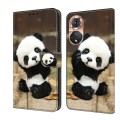 For Honor 50 Pro Crystal Painted Leather Phone case(Panda)
