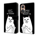 For Honor 50 Crystal Painted Leather Phone case(Dont Touch My Phone)