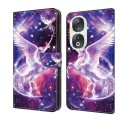 For Honor 90 Crystal Painted Leather Phone case(Unicorn)