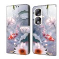 For Honor 90 Pro Crystal Painted Leather Phone case(Koi)