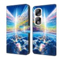 For Honor 90 Pro Crystal Painted Leather Phone case(Colorful Sky)