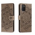 For Samsung  Galaxy A03S Sun Mandala Embossing Pattern Phone Leather Case(Grey)