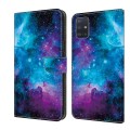 For Samsung Galaxy A71 5G Crystal Painted Leather Phone case(Starry Sky)
