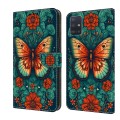 For Samsung Galaxy S20 Crystal Painted Leather Phone case(Flower Butterfly)
