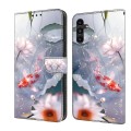 For Samsung Galaxy S23 FE 5G Crystal Painted Leather Phone case(Koi)
