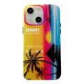 For iPhone 13 Coconut Dual-side Laminating Laser Frosted Phone Case(Yellow)