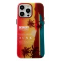 For iPhone 15 Pro Max Coconut Dual-side Laminating Laser Frosted Phone Case(Red)