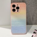 For iPhone 14 Pro PU Coated PC Hybrid TPU Phone Case(Gradient Pink)