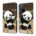 For Xiaomi 11T Pro Crystal Painted Leather Phone case(Panda)