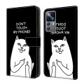 For Xiaomi 12T Pro Crystal Painted Leather Phone case(Dont Touch My Phone)