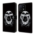 For Xiaomi 13 Crystal Painted Leather Phone case(Skull)
