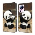 For Xiaomi 13 Lite Crystal Painted Leather Phone case(Panda)
