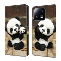 For Xiaomi 13 Pro Crystal Painted Leather Phone case(Panda)