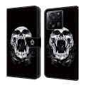 For Xiaomi 13T Pro Crystal Painted Leather Phone case(Skull)