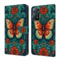 For Xiaomi Redmi Note 11 Pro 4G Global Crystal Painted Leather Phone case(Flower Butterfly)